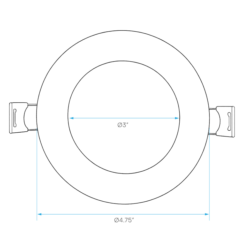 Luxrite 4" Mini Panel Round 5CCT High Output Smooth Canless Wafer Spotlight Additional Image 1