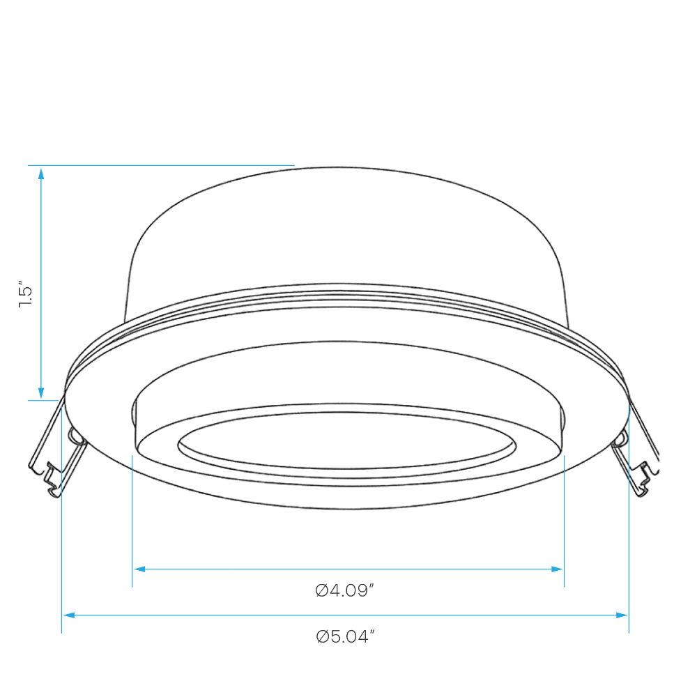 Luxrite 4" Mini Panel Round 5CCT Ho Gimbal Canless Wafer Spotlight Additional Image 1