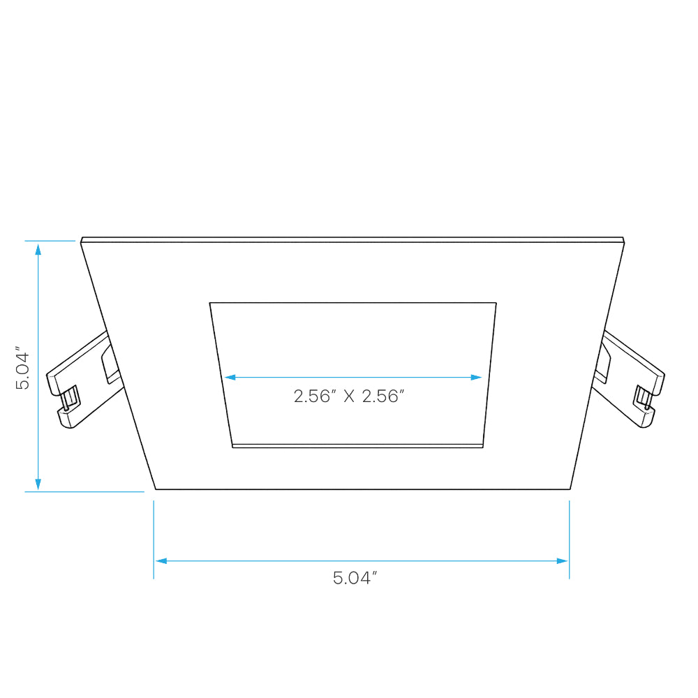 Luxrite 4" Mini Panel Square 5CCT High Output Smooth Canless Wafer Spotlight Additional Image 7