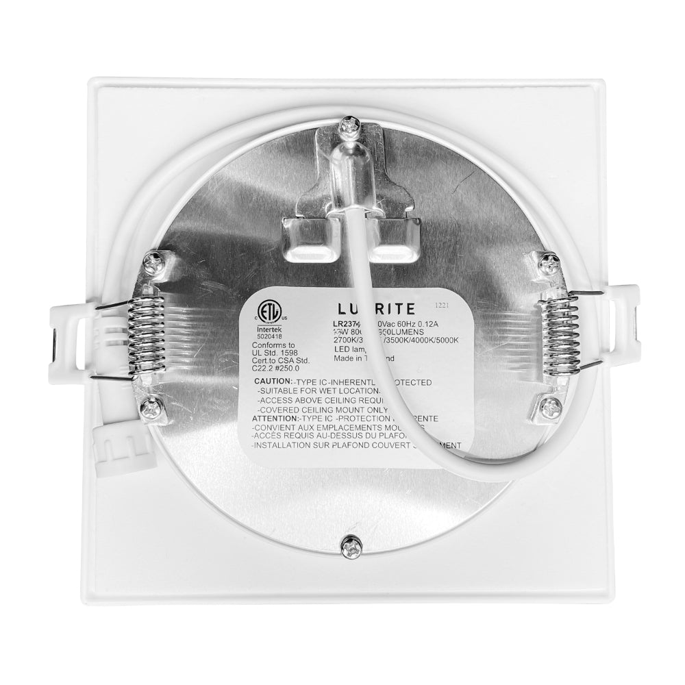 Luxrite 4" Mini Panel Square 5CCT Smooth Canless Wafer Spotlight Additional Image 3