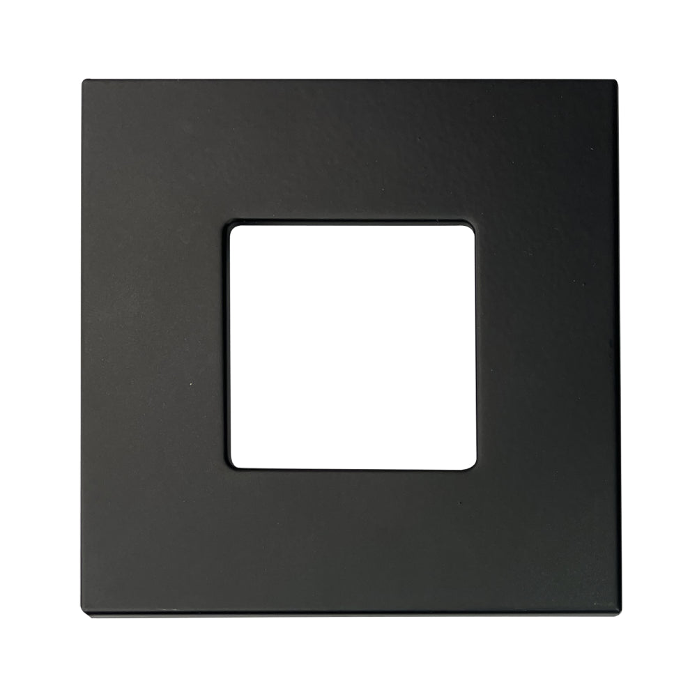 Luxrite 4" Mini Panel Square Trim Black For Canless Wafer Spotlight