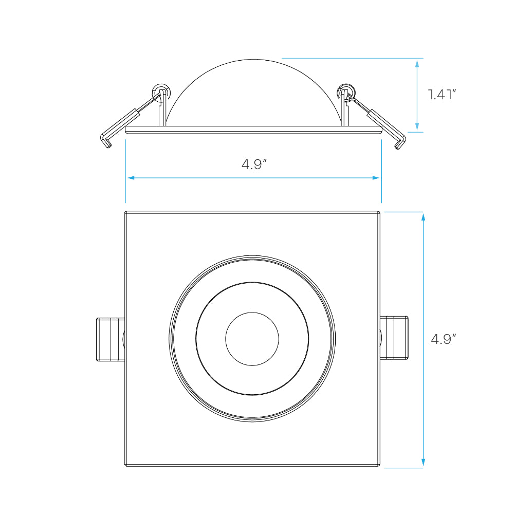 Luxrite 4" Recessed Floating Gimbal - 5 CCT Selectable Trim Additional Image 10