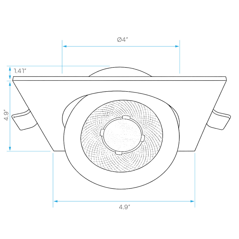 Luxrite 4" Recessed Floating Gimbal - 5 CCT Selectable Trim Additional Image 7