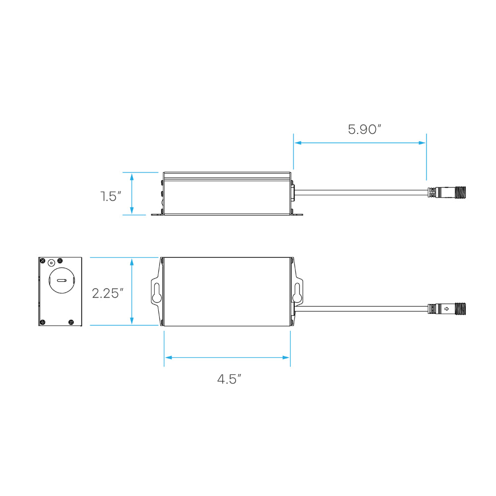 Luxrite 4" Regressed 5CCT 120-277 0-10V Driver Additional Image 1