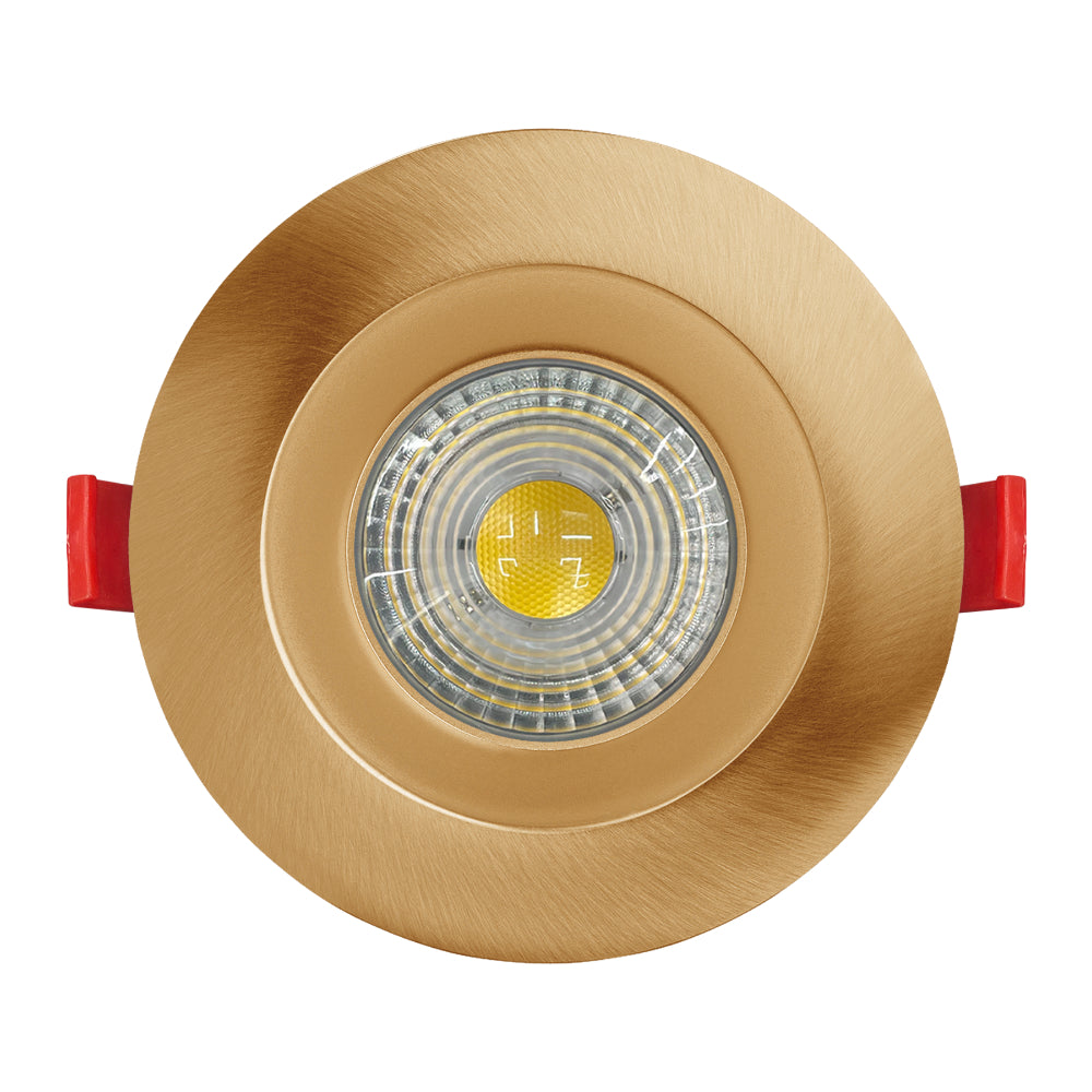 Luxrite 4" Regressed 5CCT Interchangeable Brass Finish Trim Additional Image 1