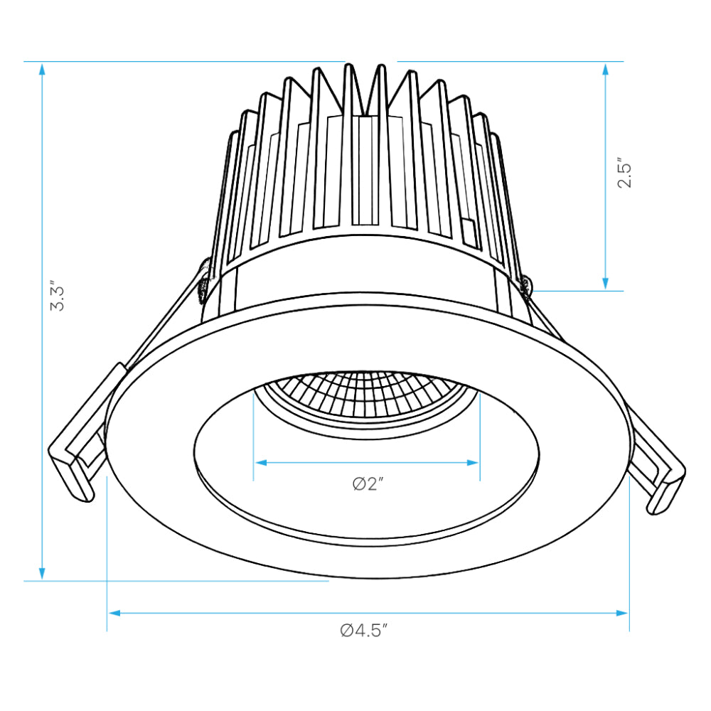 Luxrite 4" Regressed 5CCT Interchangeable Canless Spotlight Additional Image 1