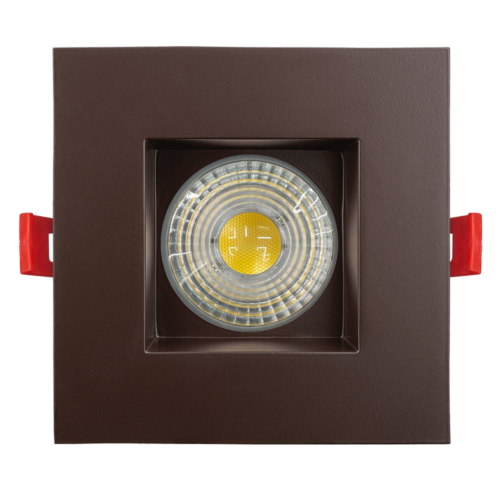 Luxrite 4" Regressed 5CCT Interchangeable Canless Spotlight Square Smooth Trim Additional Image 5