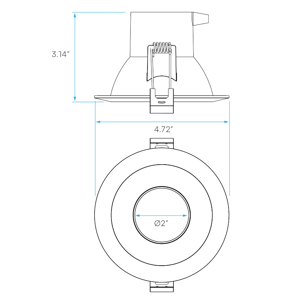 Luxrite 4" Regressed Canless Spotlight - Round - 5 CCT Select Universal Voltage/Dual Dimming Additional Image 3