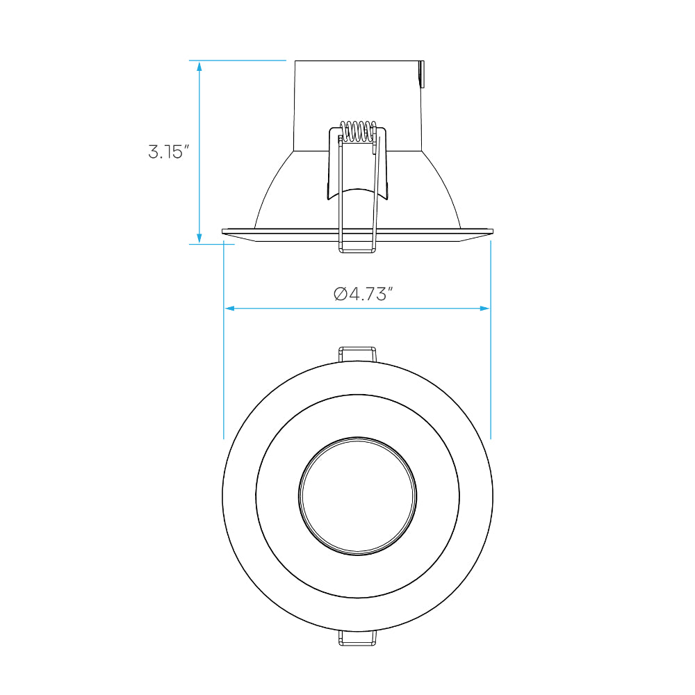 Luxrite 4" Regressed Canless Spotlight - Round - 5 CCT Selectable Additional Image 3