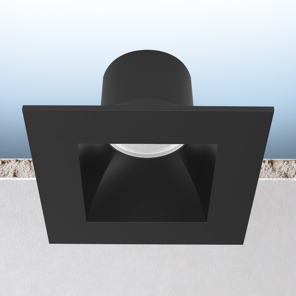 Luxrite 4" Regressed Canless Spotlight - Square - 5 CCT Selectable