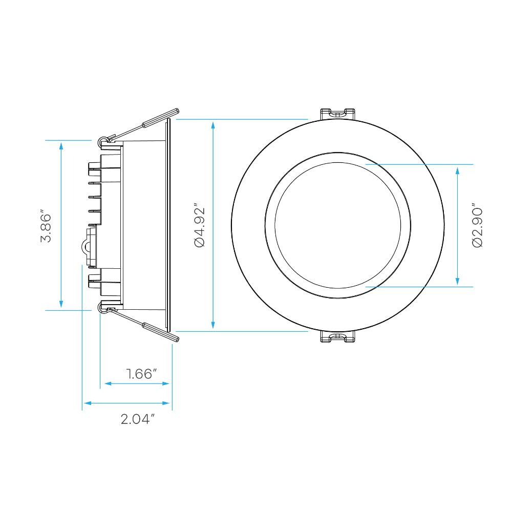 Luxrite 4" Regressed Mini Panel 5CCT - High Output Additional Image 4