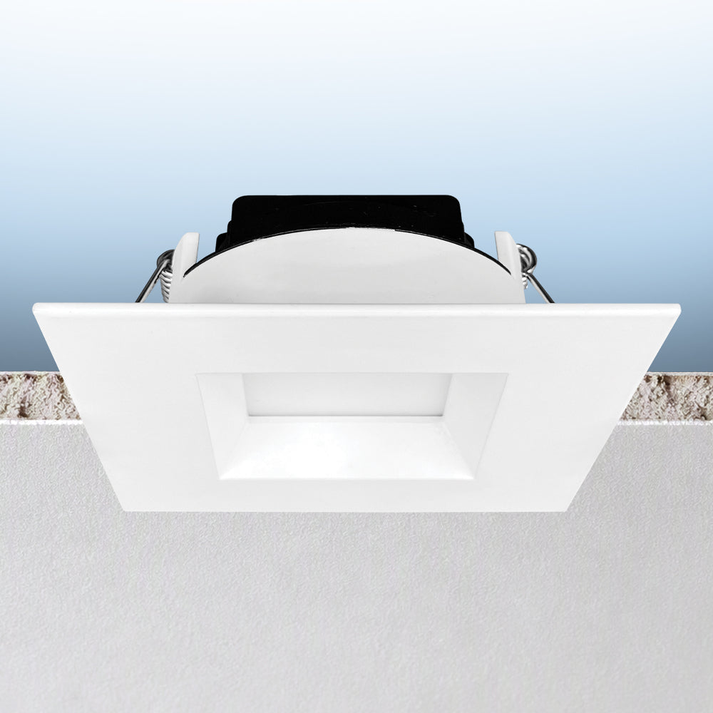 Luxrite 4" Regressed Mini Panel - CCT & Wattage Selectable - Dual Dimming/Universal Voltage