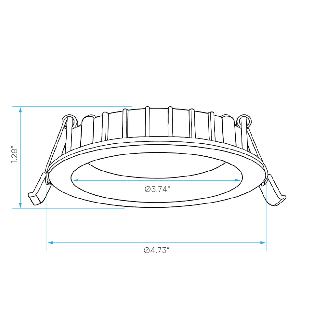 Luxrite 4" Regressed Mini Panel Dim To Warm + 5CCT & 2 Wattage Selectable - Universal Voltage/Dual Dimming Additional Image 1