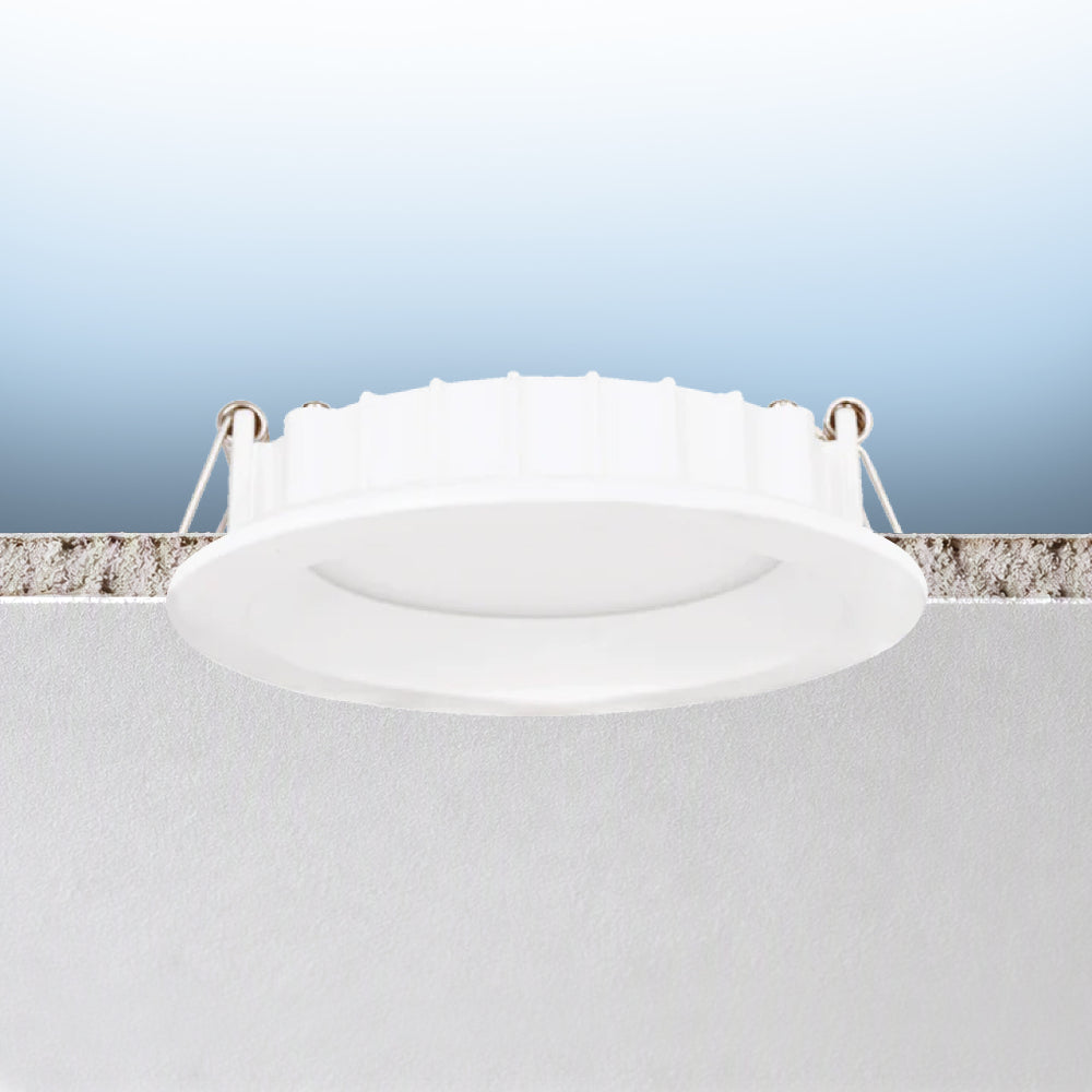 Luxrite 4" Regressed Mini Panel Dim To Warm + 5CCT & 2 Wattage Selectable - Universal Voltage/Dual Dimming