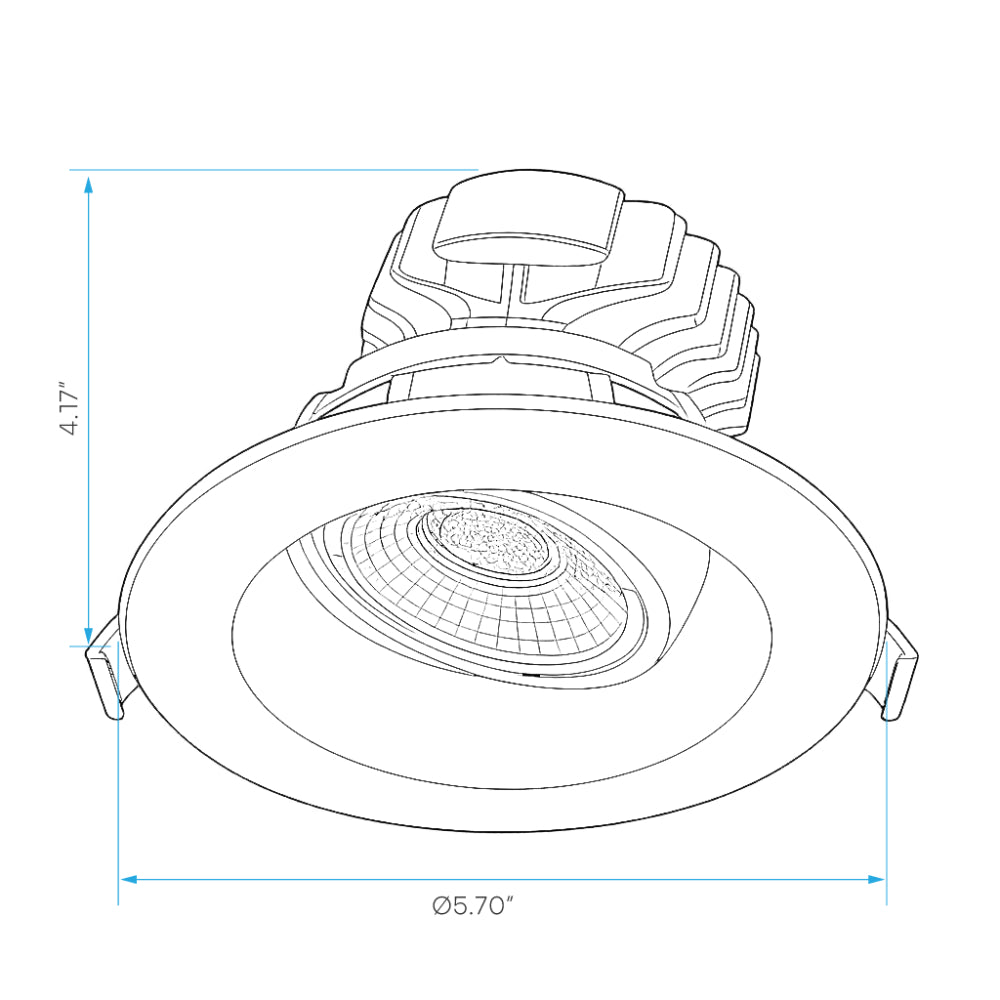 Luxrite 4" Regressed Recessed Gimbal - High Output Additional Image 1