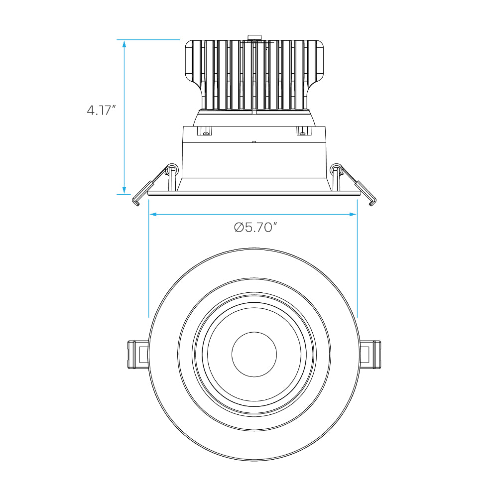Luxrite 4" Regressed Recessed Gimbal - High Output Additional Image 4