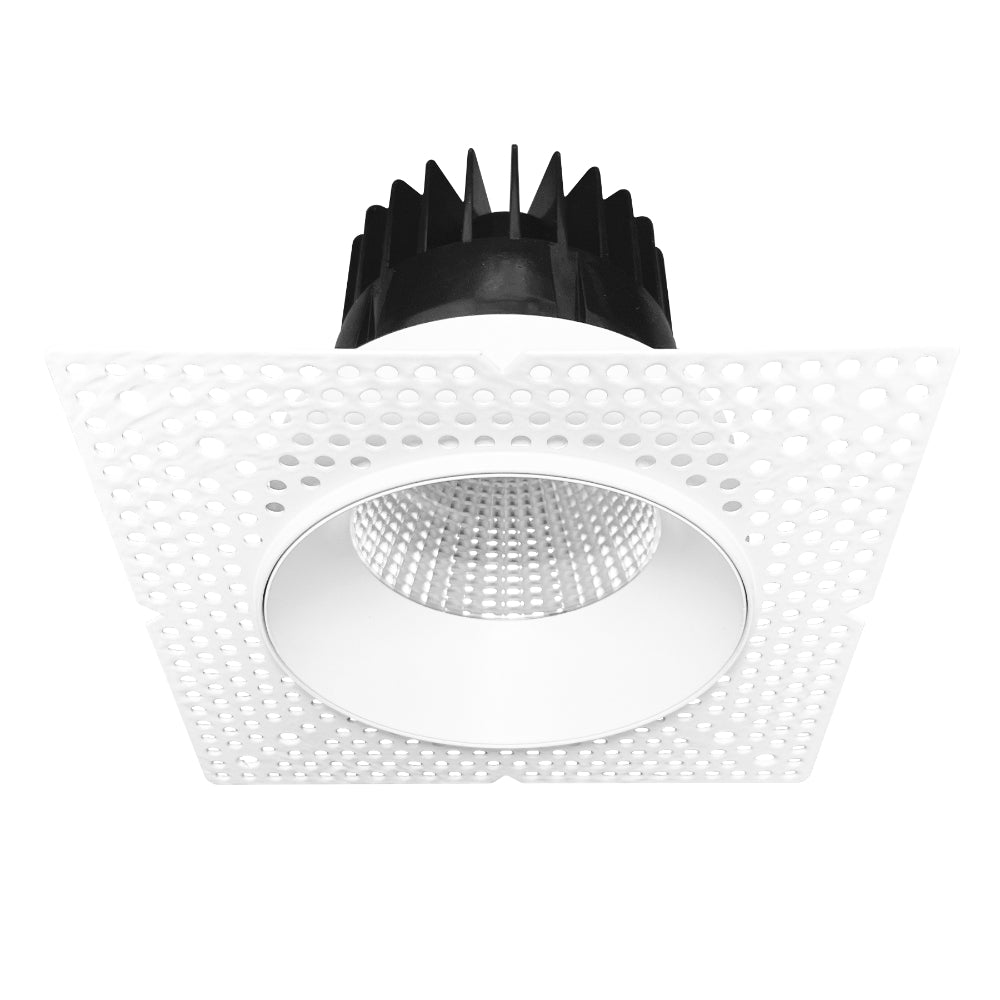 Luxrite 4" Regressed Trimless Push N' Lock Spotlight - CCT Selectable Dual Dimming/Universal Voltage