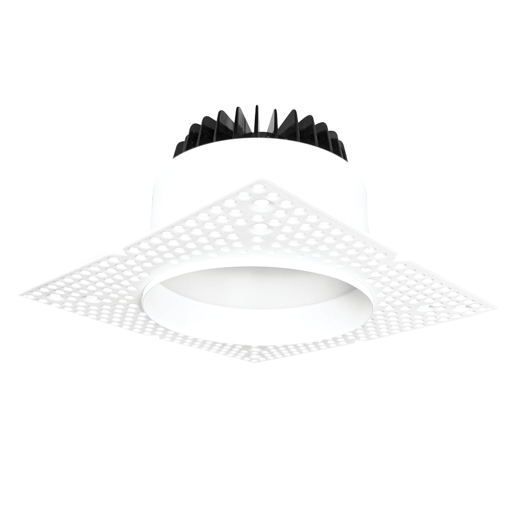 Luxrite 4" Regressed Trimless Push N' Lock Spotlight - CCT Selectable Universal Voltage/Dual Dimming/Universal Voltage Round Additional Image 2
