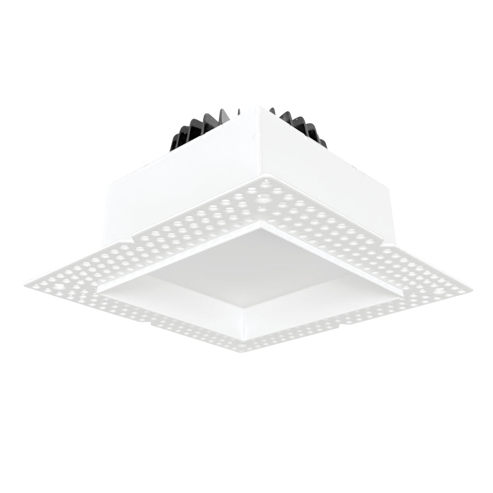 Luxrite 4" Regressed Trimless Push N' Lock Spotlight - CCT Selectable Universal Voltage/Dual Dimming/Universal Voltage Square Additional Image 2