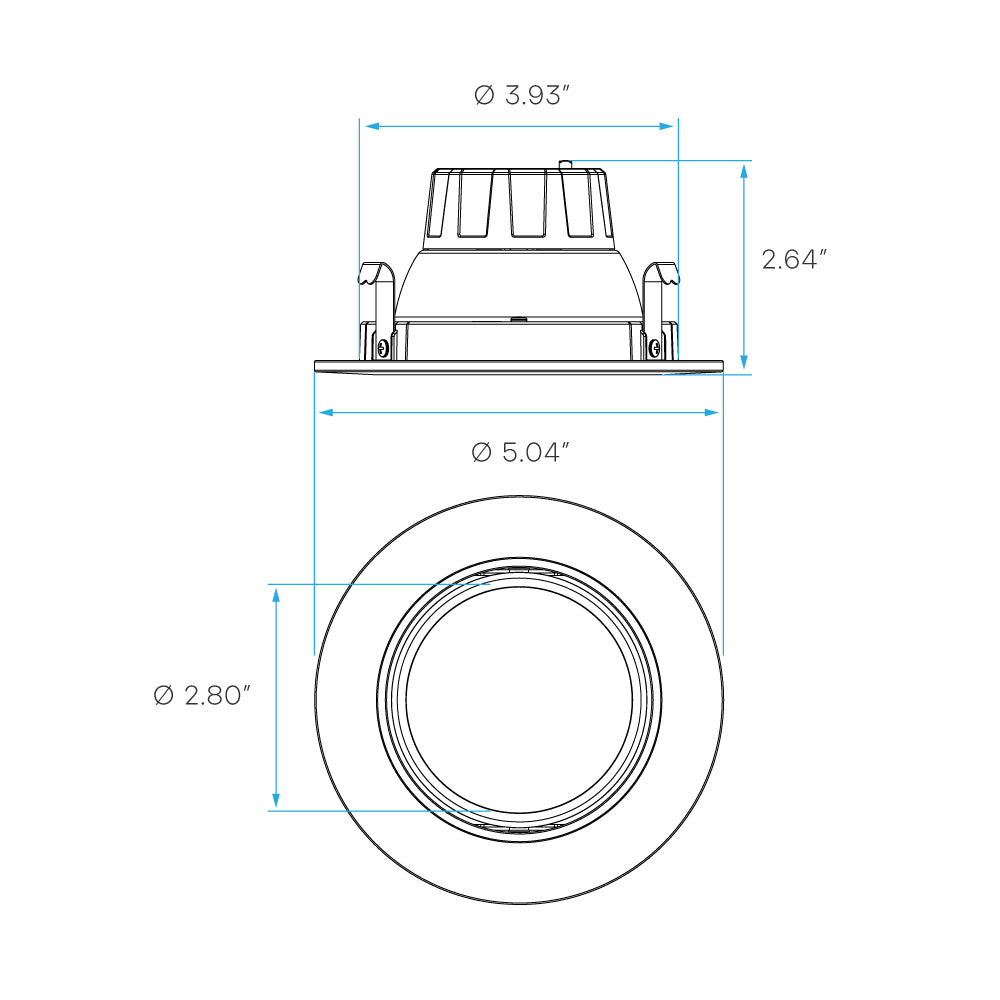 Luxrite 4" Retrofit Gimbal 5CCT Downlight Additional Image 2