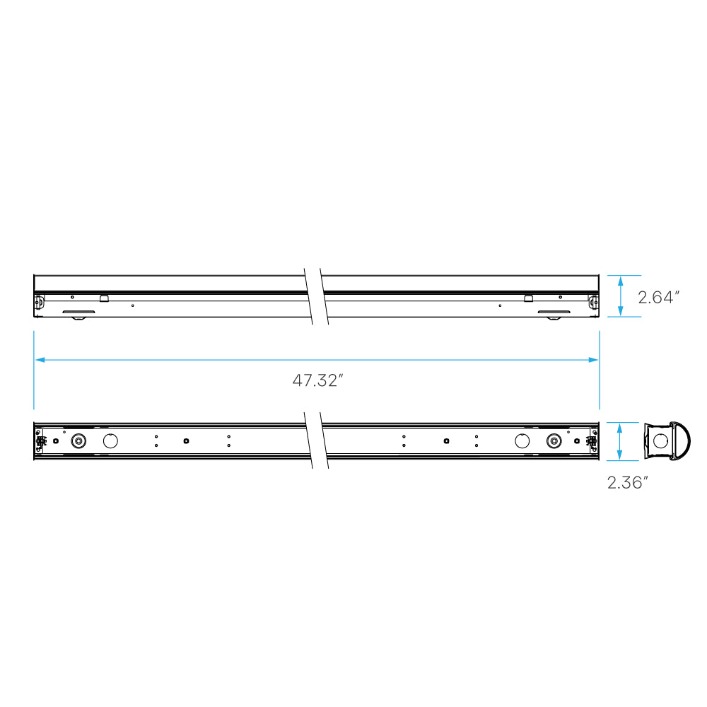 Luxrite 4' Slim Linear Wattage Selectable 3CCT + EM Additional Image 4