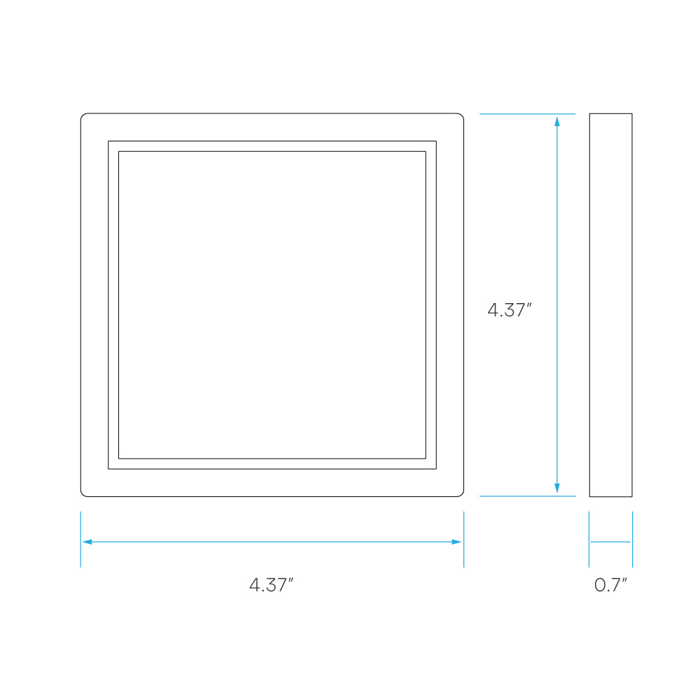 Luxrite 4" Slim Surface Mount Trim Additional Image 1