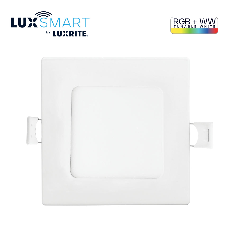Luxrite 4" Smart Mini Panel RGB + Tunable White - Square