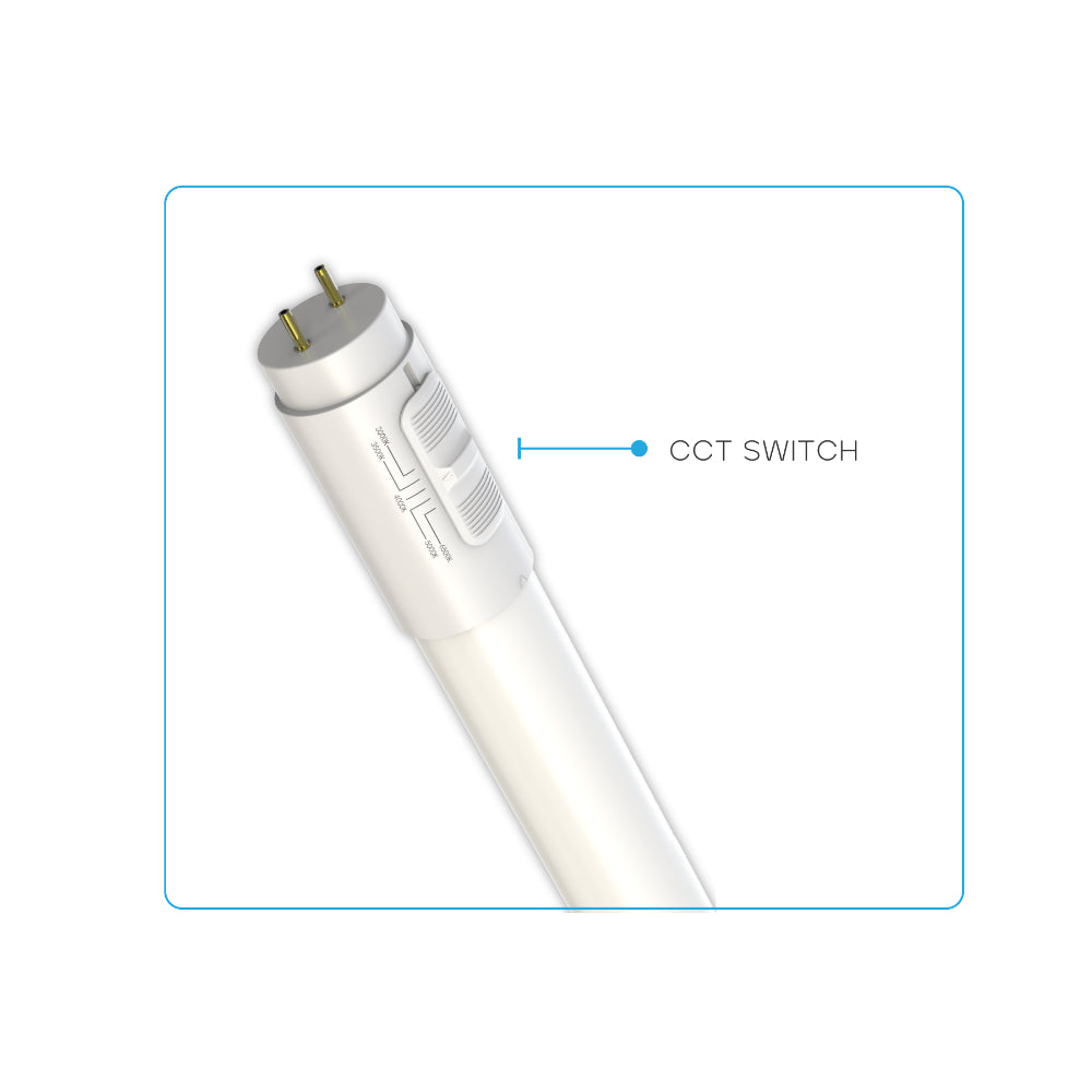 Luxrite 4' T8 Universal 3 Way - 5CCT & 3 Wattage Selectable - Dimmable LED Lamp Additional Image 1