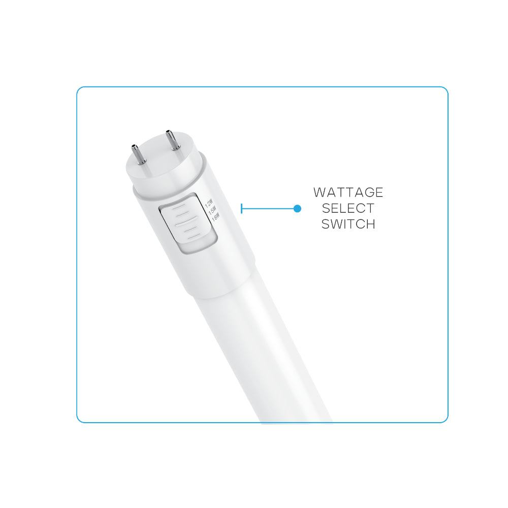 Luxrite 4' T8 Universal 3 Way - 5CCT & 3 Wattage Selectable - Dimmable LED Lamp Additional Image 2