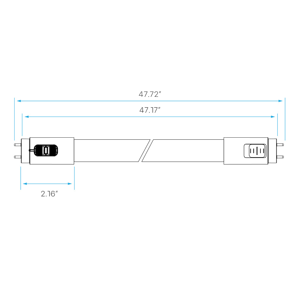 Luxrite 4' T8 Universal 3 Way - 5CCT & 3 Wattage Selectable - Dimmable LED Lamp Additional Image 3
