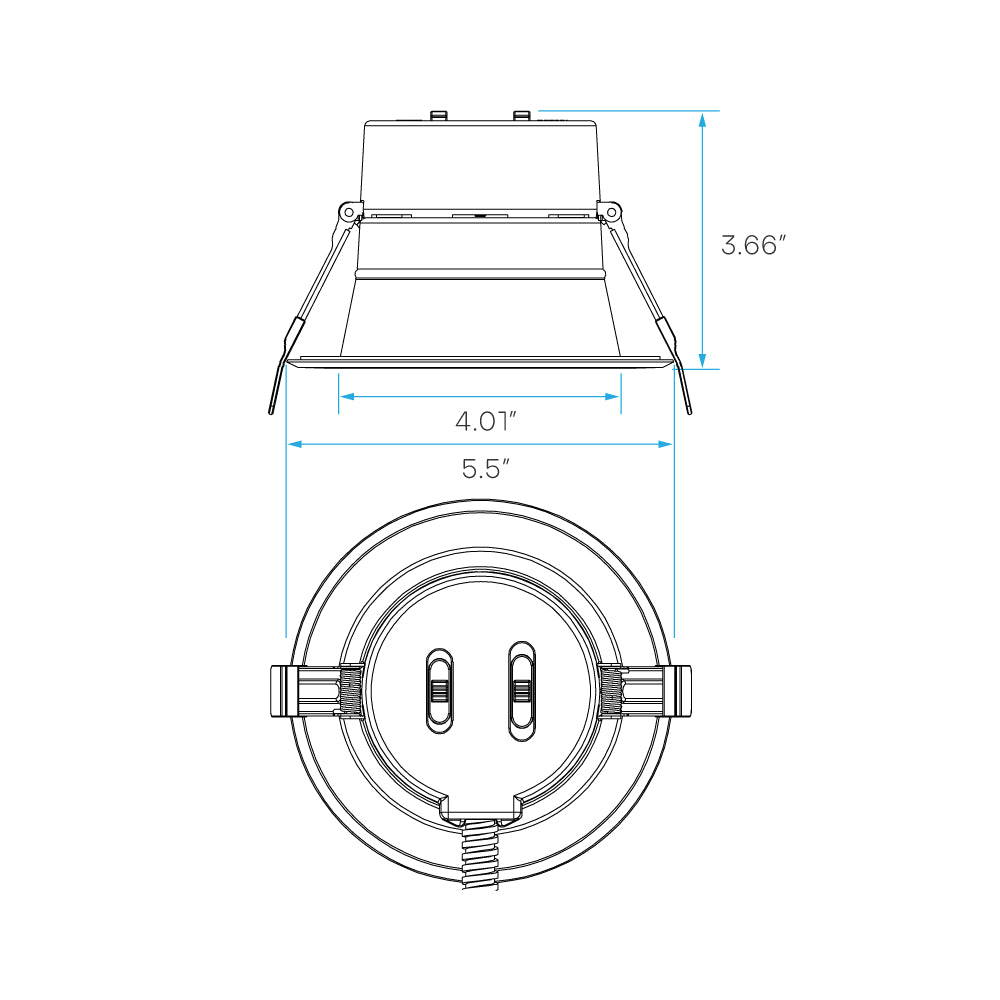Luxrite 4" Wattage Selectable 4CCT Commercial Downlight Additional Image 5