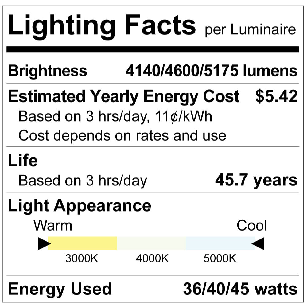 Luxrite 4' Wrap Wattage Selectable 3CCT + EM Additional Image 2