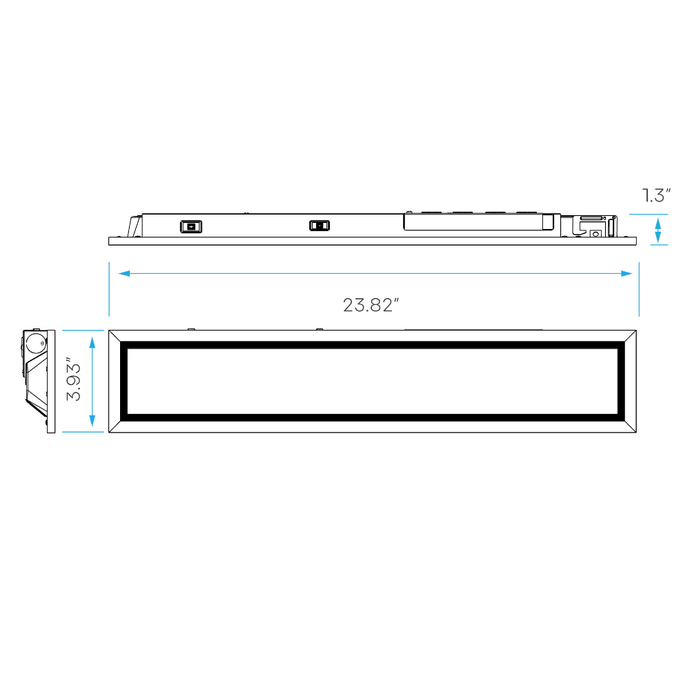 Luxrite 4" x 2' Recessed Backlit Panel - CCT & Wattage Selectable Additional Image 3