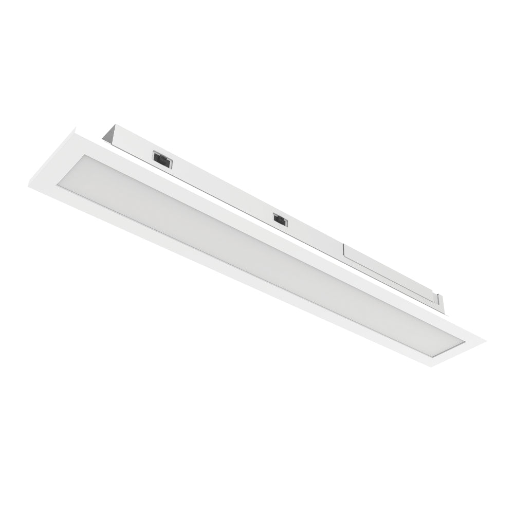 Luxrite 4" x 2' Recessed Backlit Panel - CCT & Wattage Selectable