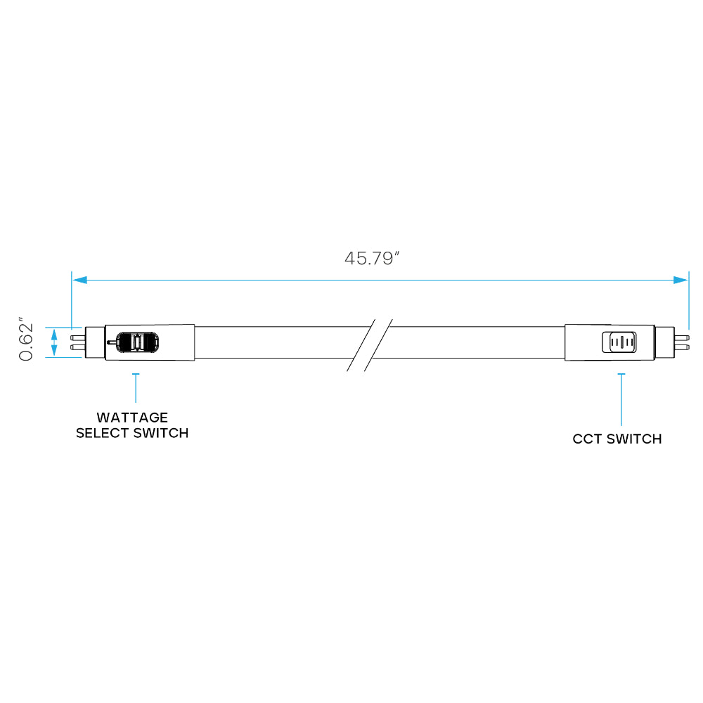 Luxrite 48" T5 Bypass Ballast - 4CCT & 3 Wattage Selectable LED Lamp Additional Image 2
