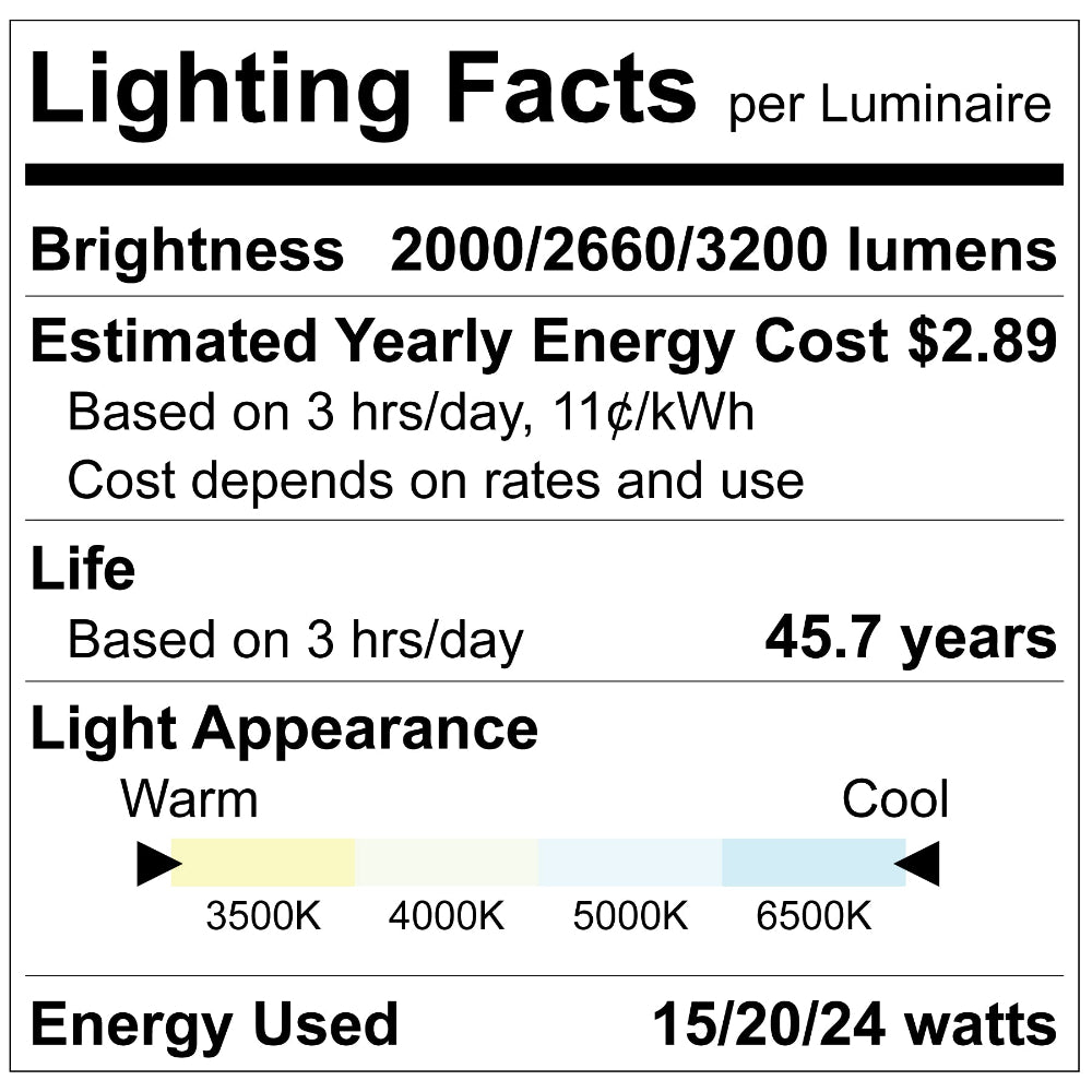 Luxrite 48" T5 Bypass Ballast - 4CCT & 3 Wattage Selectable LED Lamp Additional Image 3