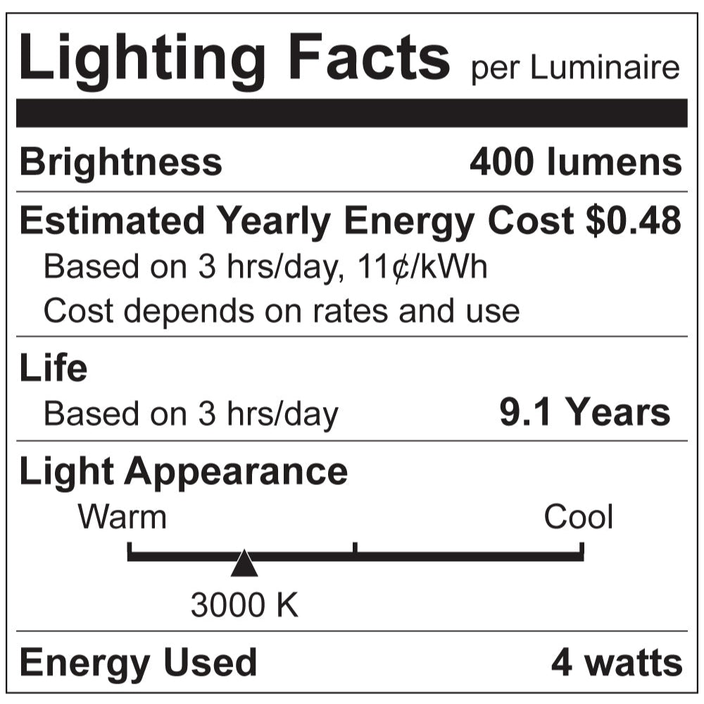 Luxrite 4W Torpedo E12 Filament LED Lamp Additional Image - 5