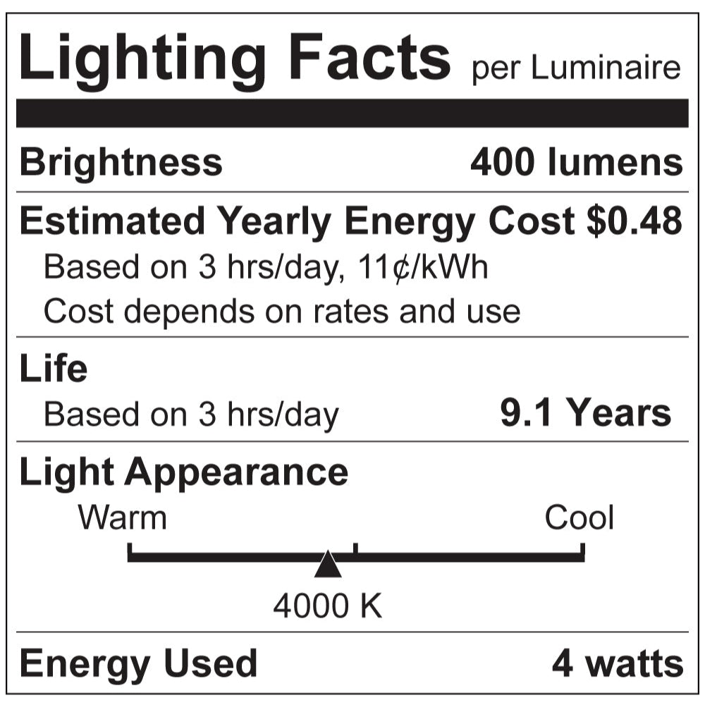 Luxrite 4W Torpedo E12 Filament LED Lamp Additional Image - 6