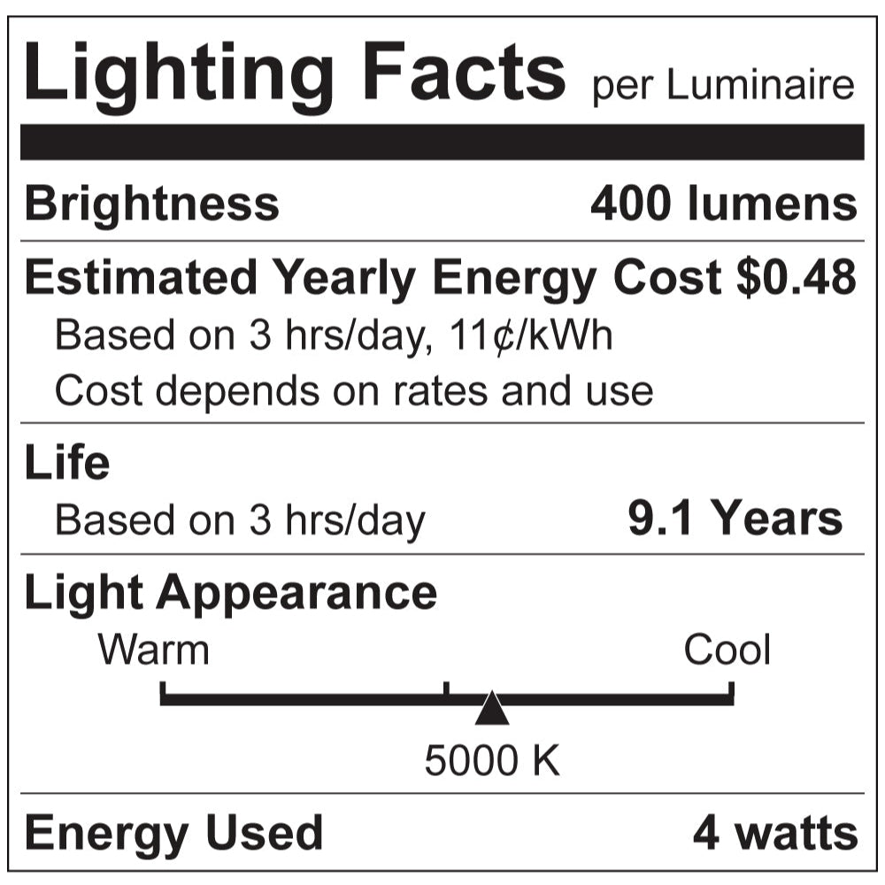 Luxrite 4W Torpedo E12 Filament LED Lamp Additional Image - 7