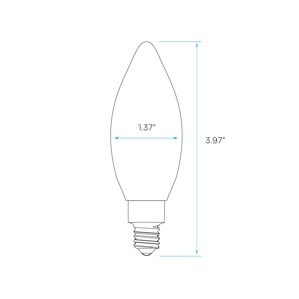 Luxrite 4W Torpedo E12 Filament LED Lamp Additional Image - 8