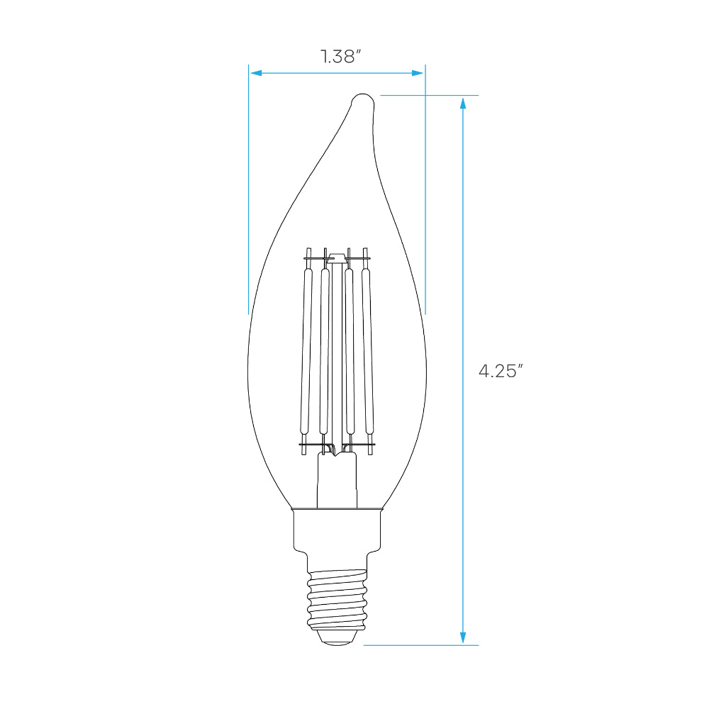 Luxrite 5.5W E12 CFC Candle LED Lamp Additional Image 1
