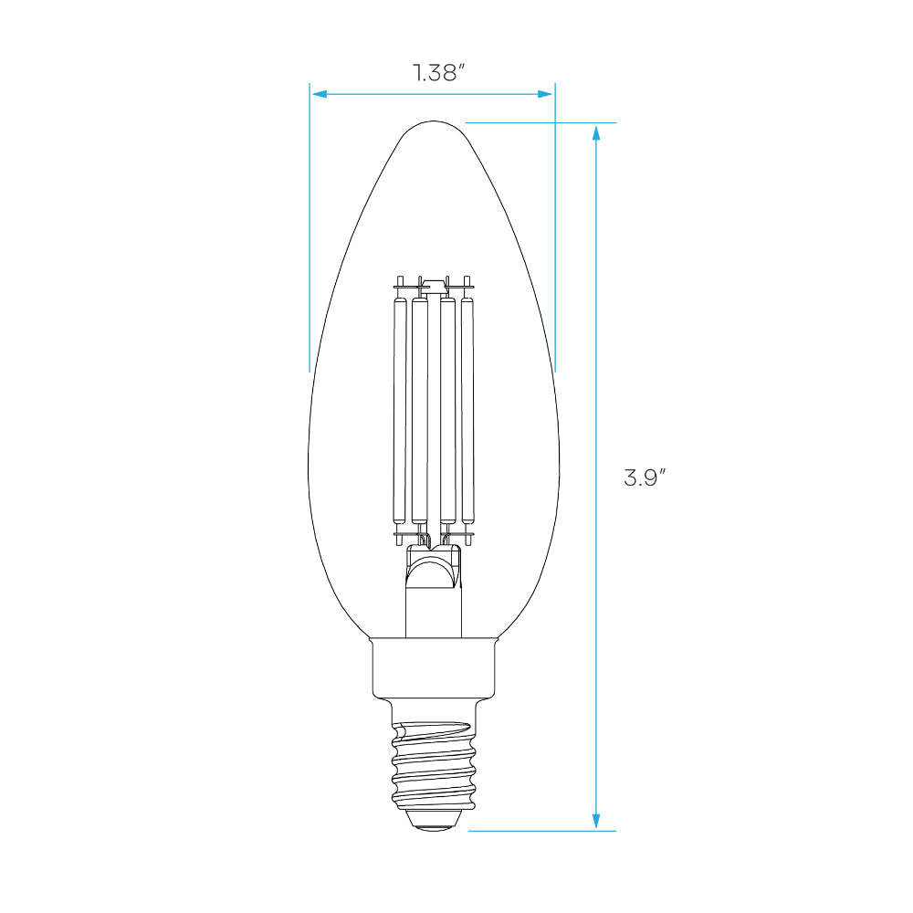 Luxrite 5.5W E12 CTC Candle LED Lamp Additional Image 1