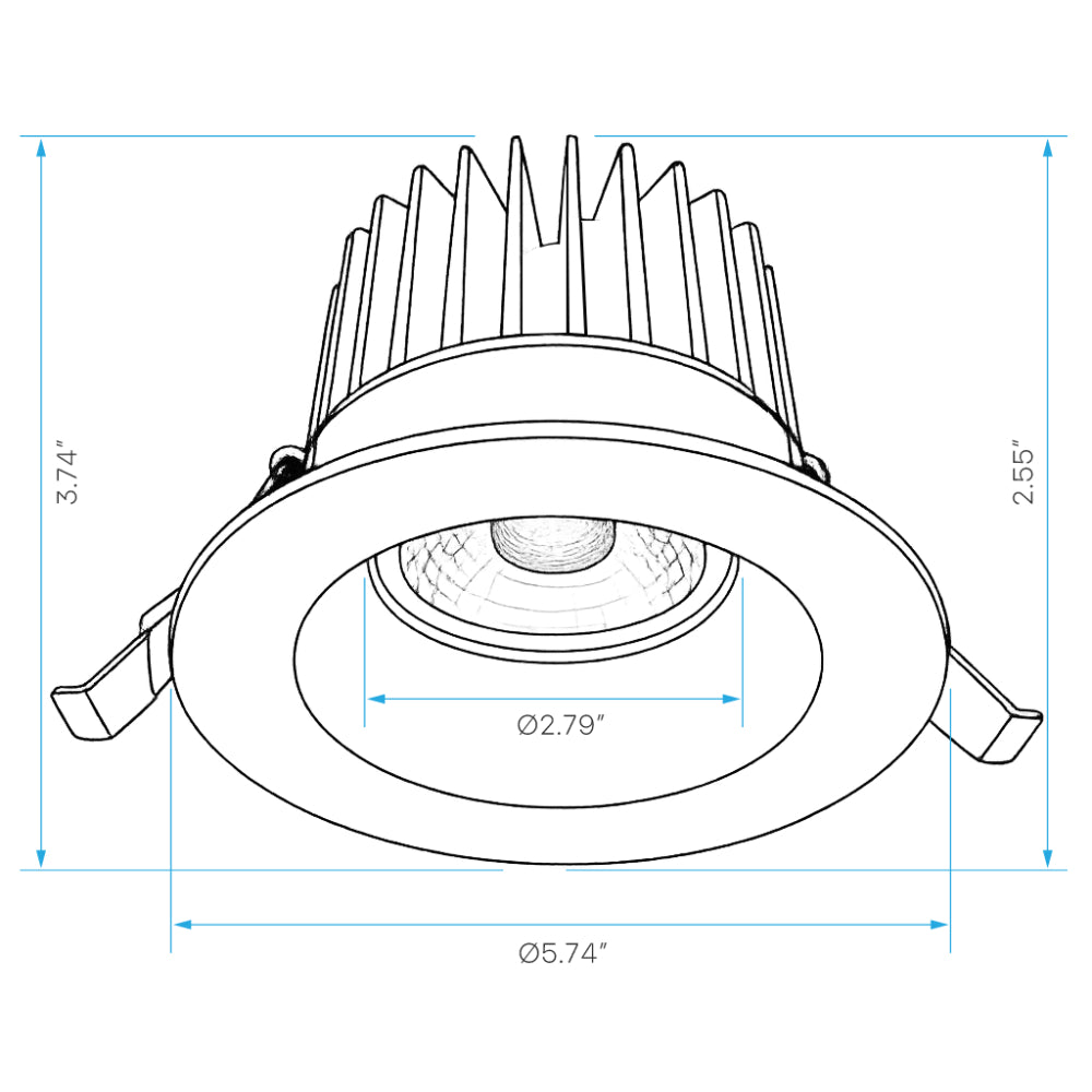 Luxrite 5-6" Regressed Interchangeable - CCT Selectable Universal Voltage/Dual Dimming Additional Image 1