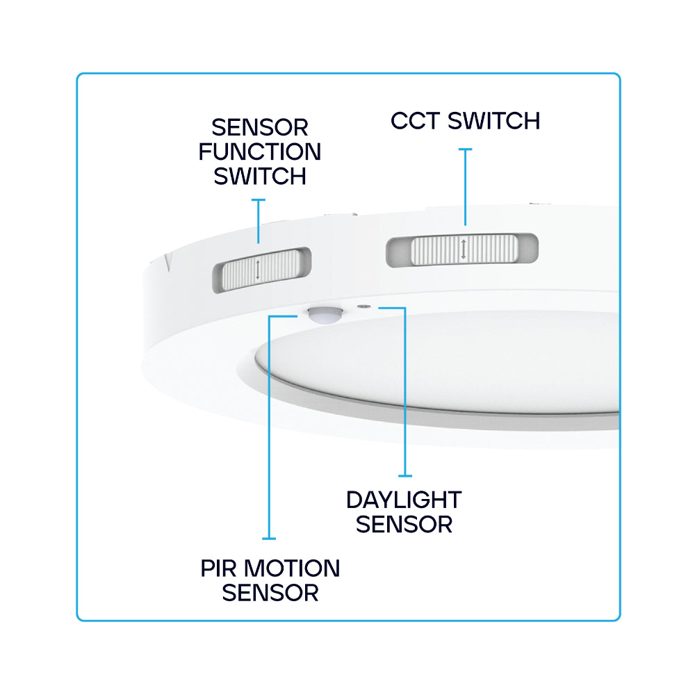 Luxrite 5" Adjustable PIR Sensor Slim Bi-Level & Standard Option - CCT Selectable Additional Image 4