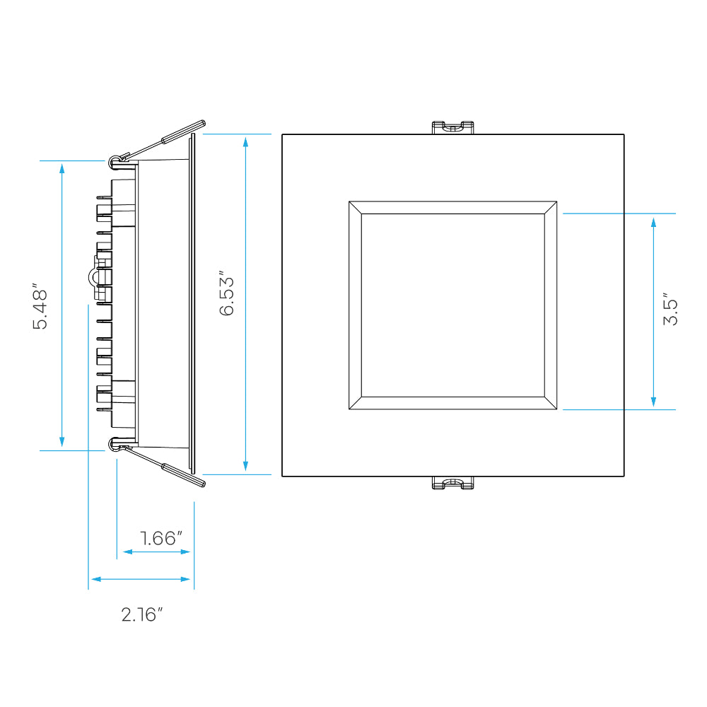 Luxrite 5" Regressed Mini Panel - CCT & Wattage Selectable - Dual Dimming/Universal Voltage Additional Image 4