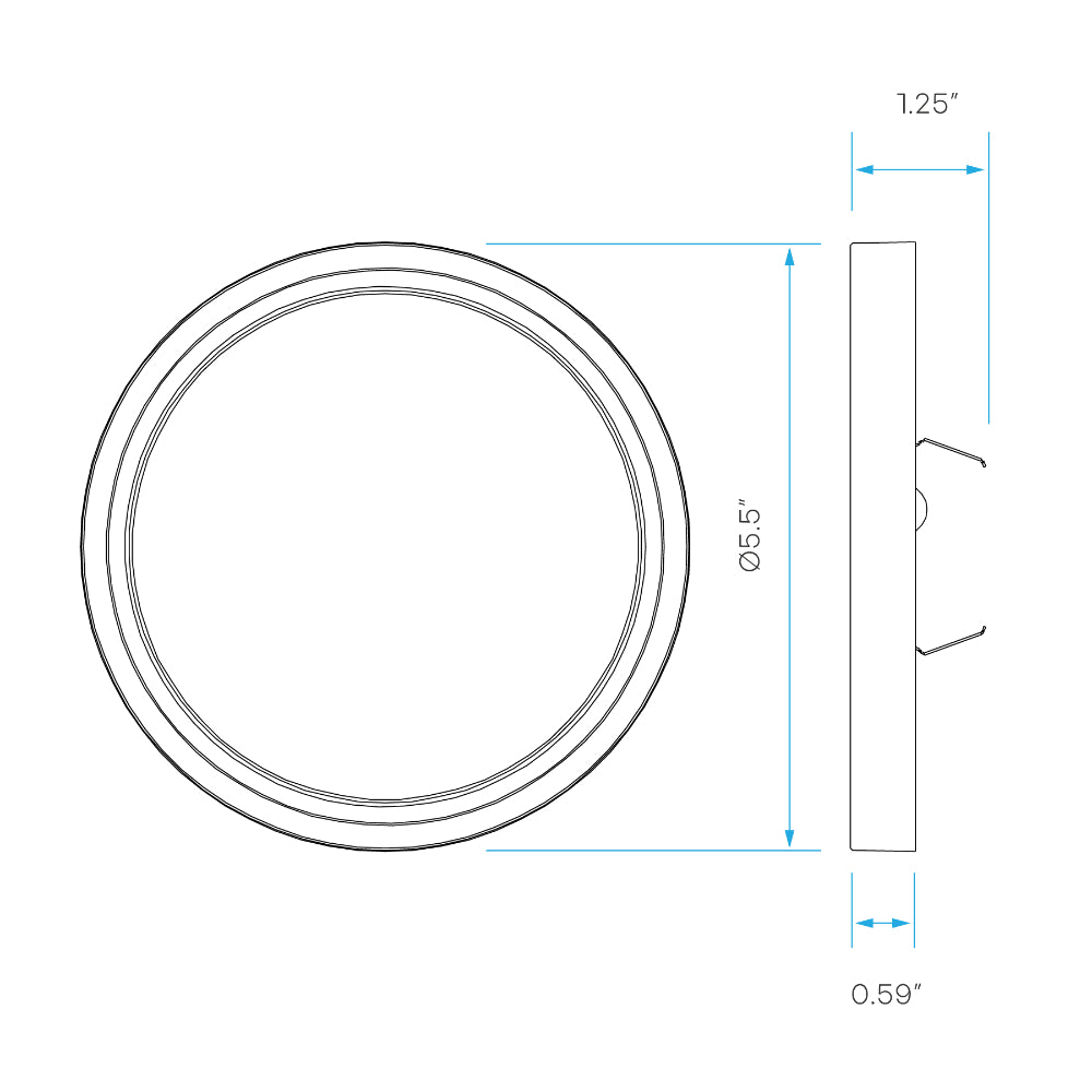 Luxrite 5" Slim Surface Mount Round - 5CCT Selectable Additional Image 2