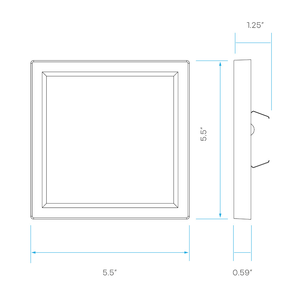 Luxrite 5" Slim Surface Mount Square - 5CCT Selectable Additional Image 2