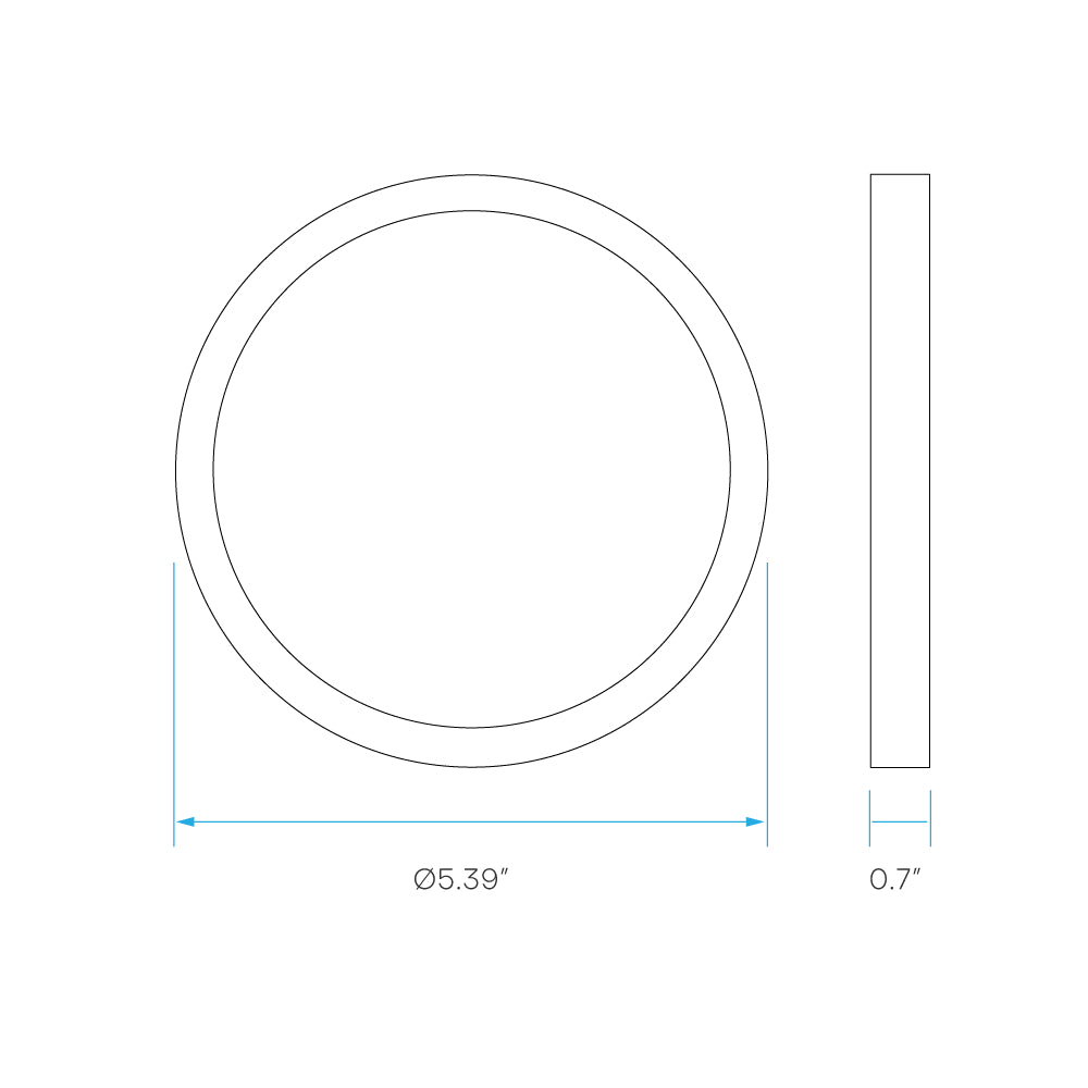 Luxrite 5" Slim Surface Mount Trim Additional Image 1