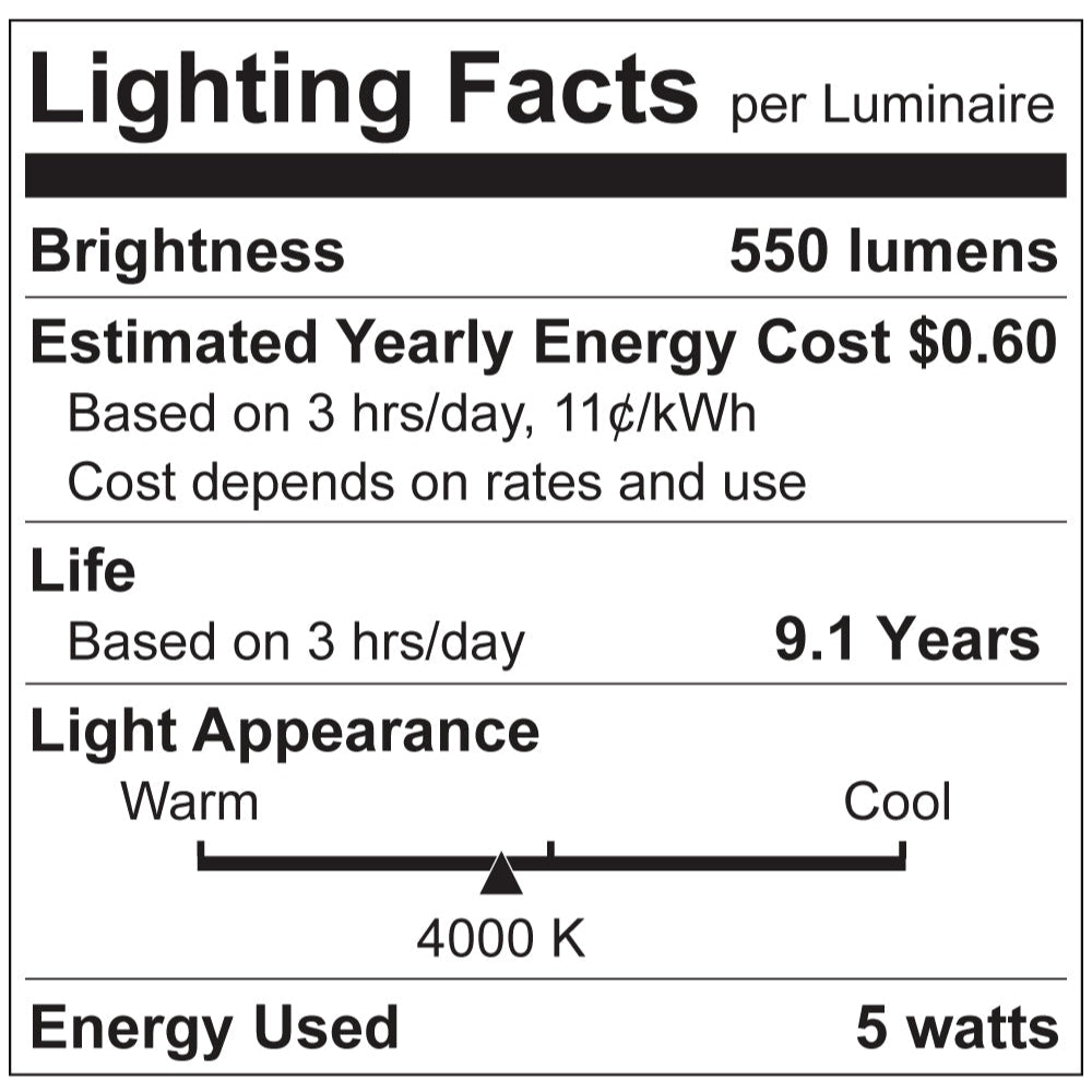 Luxrite 5W Torpedo E12 LED Lamp Additional Image 6