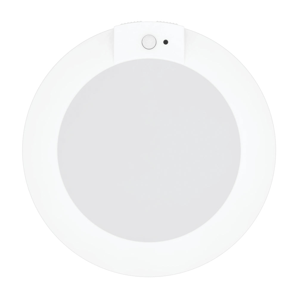 Luxrite 6" Adjustable PIR Sensor Bi-Level Disk Light - CCT Selectable